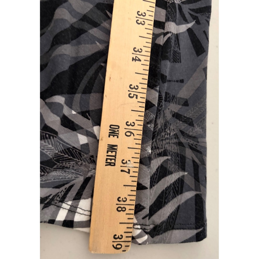 Adrianna Papell Womens Gray Black Tropical Palm Leaf Print Maxi Skirt Size M - Picture 5 of 7